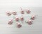 Crystal Pearl Bead Charms, Small Pink 6mm Dangles, 10 pieces, Adorabilities